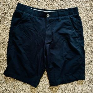 Under Armour Navy Flat Front Shorts Versatile Casual Wear